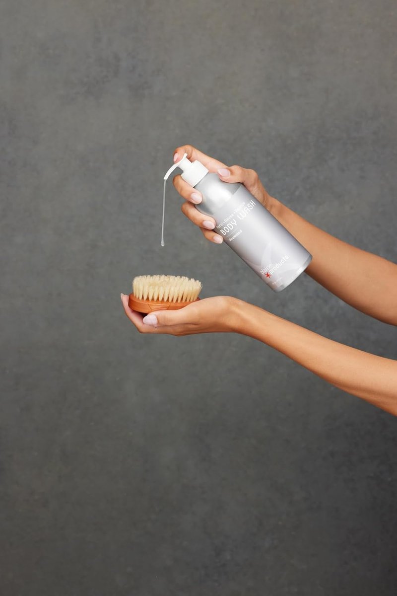 Plaine Products Eco-Friendly Body Wash - Unscented & Refillable - 16 oz Aluminum Bottle with Pump