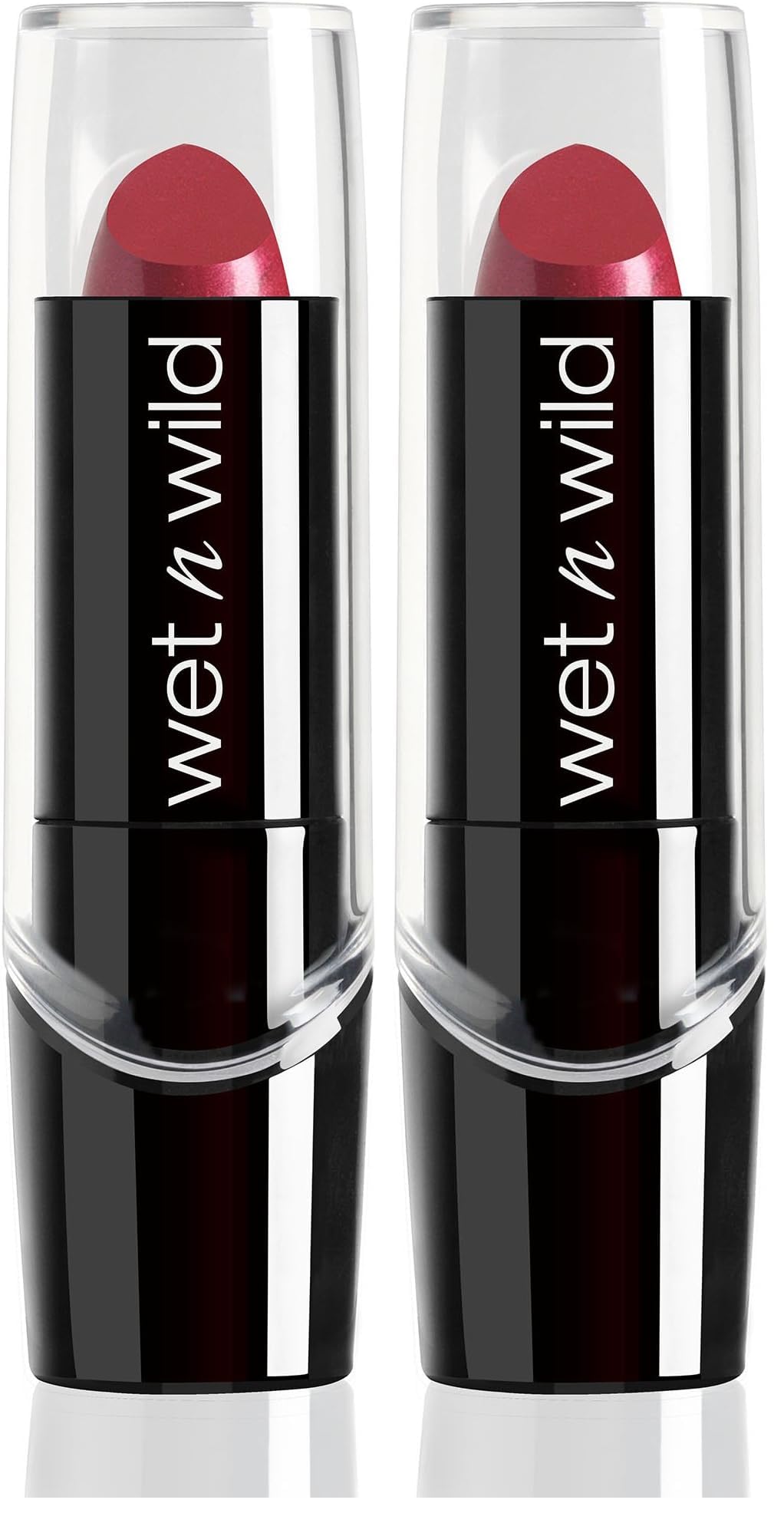 wet n wild Silk Finish Lipstick,Hydrating Rich Buildable Lip Color,Formulated with Vitamins A,E,& Macadamia for Ultimate Hydration,Cruelty-Free & Vegan - Just Garnet,(Pack of 2)