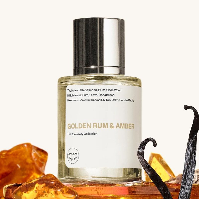 Dossier - Originals - Golden Rum & Amber - Eau de Parfum - Long-Lasting Boozy Amber Fragrance - Unisex - 1.7 fl oz (50ml)