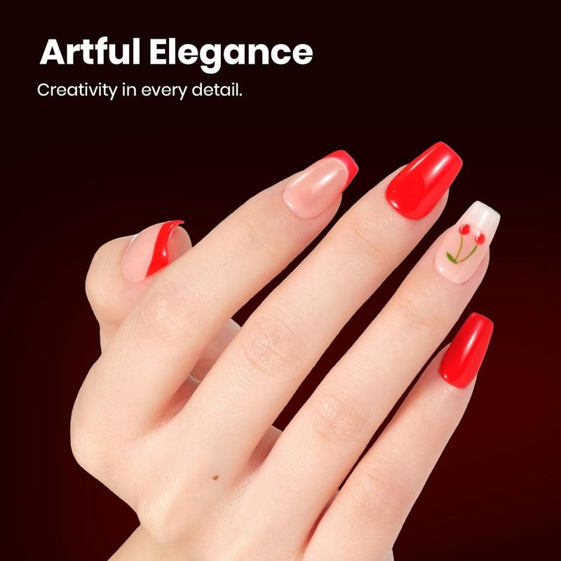 Beetles Red Gel Polish - Long-Lasting 15ML Red Nail Polish | Soak Off UV LED Lamp for Salon Quality Manicure
