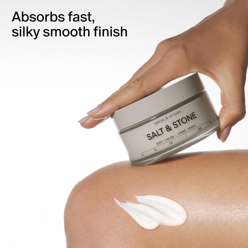 Salt & Stone Body Cream - Hydrating Formula with Seaweed Extracts & Squalane | Deep Hydration & Glow | 6.7 fl oz