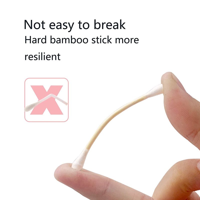 Skiennix Cotton Swabs - Double-Tipped Natural Bamboo Buds | 900 Pcs for Gentle Cleaning