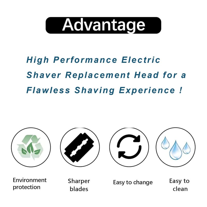 Braun Series 8 Replacement Head - Compatible 83M Shaver Blade for Wet & Dry Electric Razors | 2-Pack