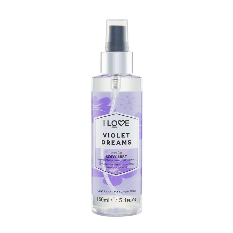 I Love Signature Violet Dreams Long Lasting, Fast Drying, Non Sticky Body Mist For Her 150ml