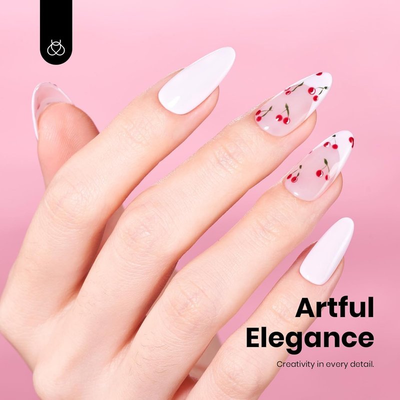 Beetles Pink Gel Polish - Hema Free Cream Puff 15ML Full Size/0.51Fl Oz, Pastel Light Pink Gel Nail Polish, Soak Off UV LED Lamp Nail Art, Long-Lasting Manicure Salon DIY Home Bright Summer Nails