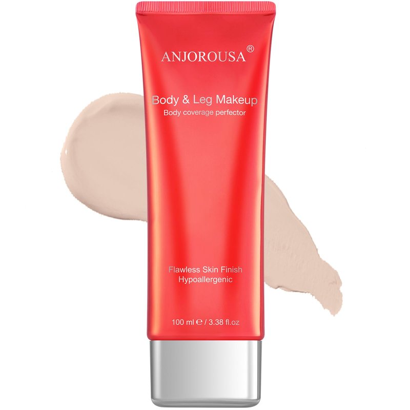 ANJOROUSA Tattoo Cover Up Makeup Waterproof,No Transfer Body Coverage Perfector,Full Coverage Body Foundation & Tattoo Concealer(Fair)
