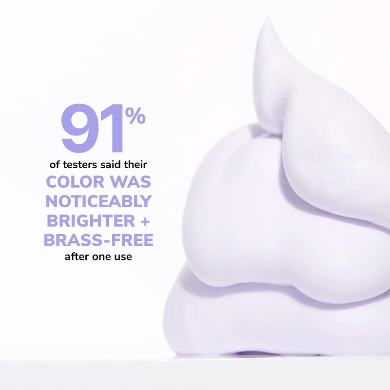 COLOR WOW Color Control Purple Toning + Styling Foam – Instantly rids Blonde & Gray hair of brassy, yellow tones, Alcohol free, crunch free styling