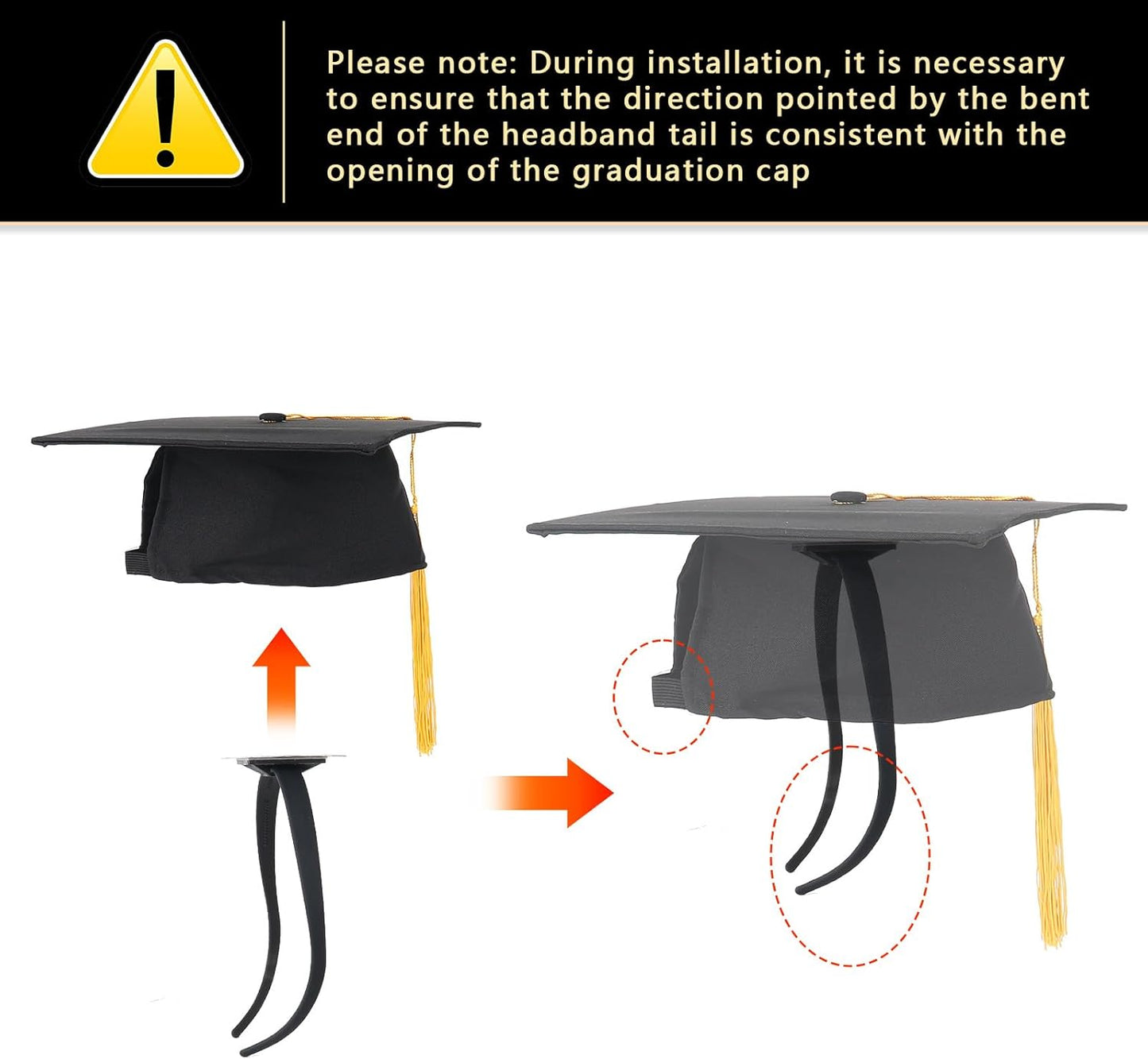 Tryly Graduation Cap Headband Insert - 2 Pack Anti-Slip Stabilizer for Eyeglasses | Perfect Graduation Gift