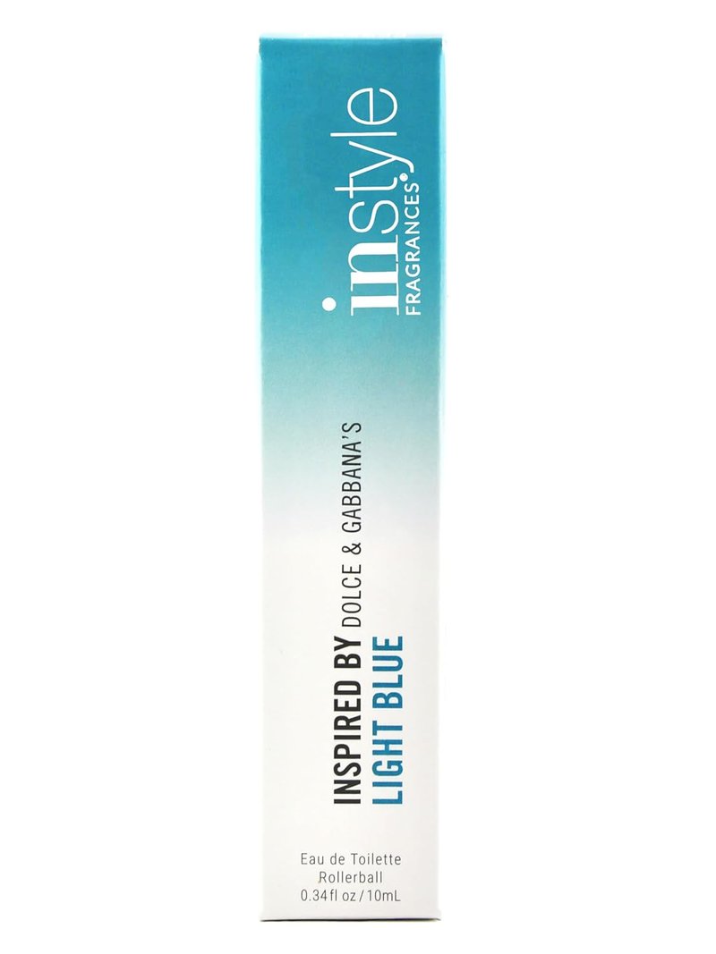 Inspired by Dolce & Gabbana Light Blue | Women's Vegan Eau de Toilette Rollerball - 0.34 Fl Oz, Paraben & Phthalate Free