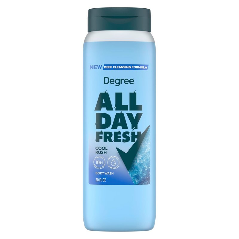 Degree All Day Fresh Body Wash - Cool Rush Deep Cleansing Formula | 20 oz