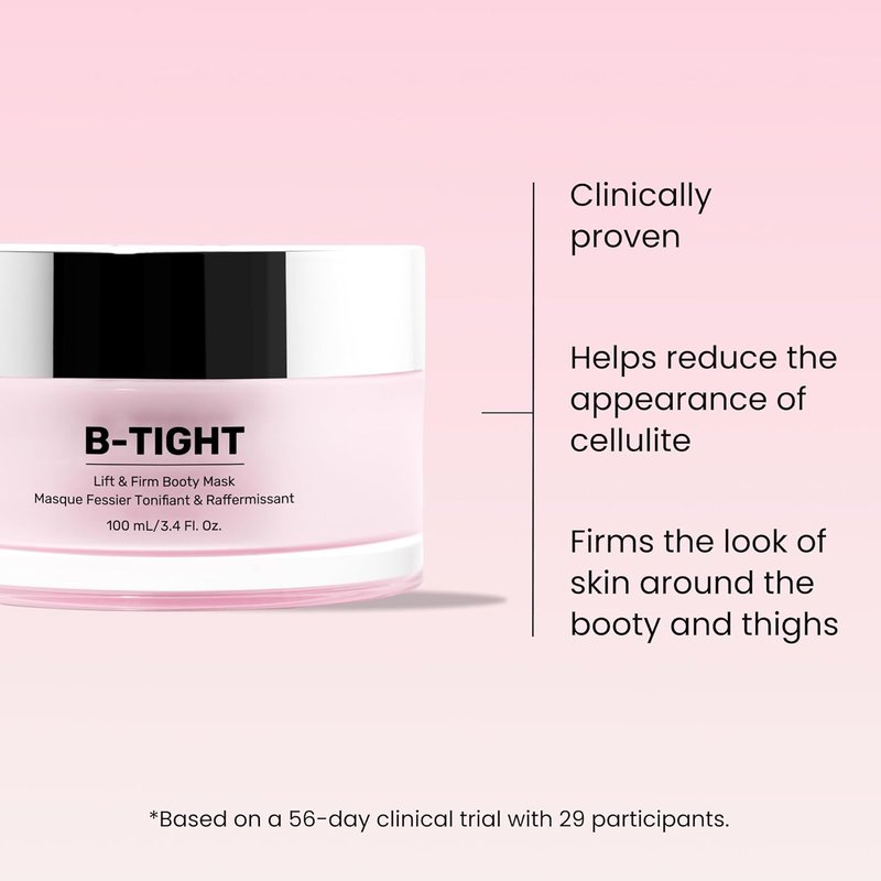 MAËLYS B-TIGHT Booty Mask - Skin Tightening & Firming Cream for Thighs & Butt - Cellulite Treatment with Caffeine & Brazilian Peppertree | 3.4 Fl Oz