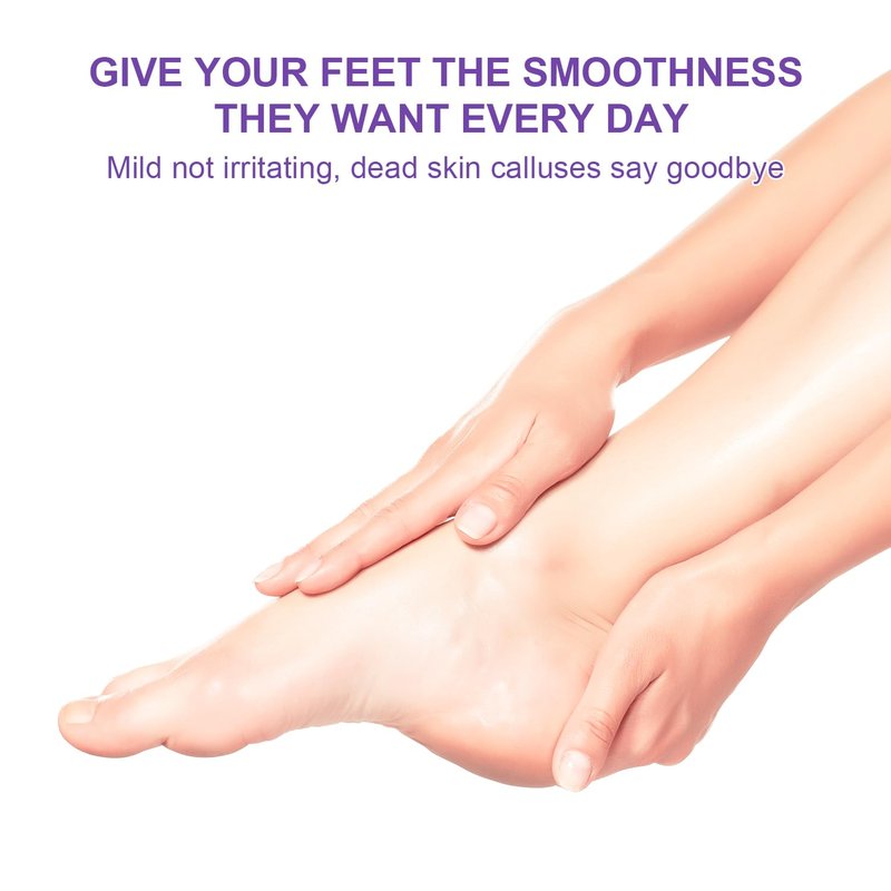 Exfoliating Foot Peel Mask - 5 Pack for Dry, Cracked Feet | Lavender & Shea Butter, Softens Skin