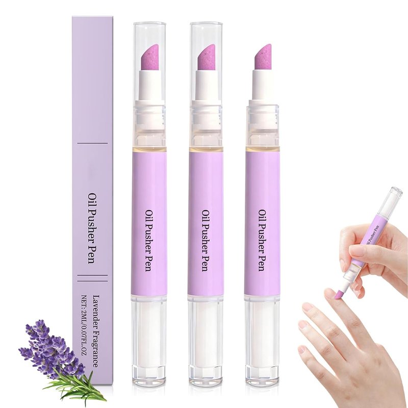 Skiennix 2-in-1 Cuticle Oil Pusher Pen - Nourish, Moisturize & Brighten Nails | 3-Pack