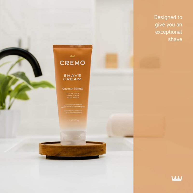 Cremo Women's Shaving Cream - Moisturizing Coconut Mango Formula for Sensitive Skin | 6 Fl Oz (Pack of 2)