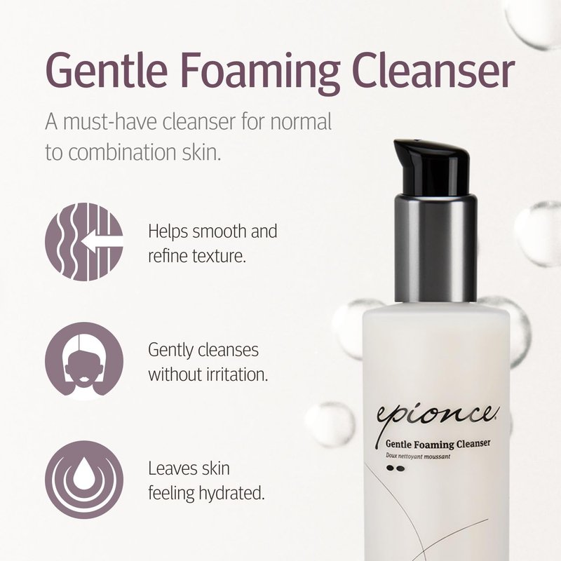 Epionce Gentle Foaming Cleanser - Hydrating Face Wash & Makeup Remover for Normal to Combination Skin