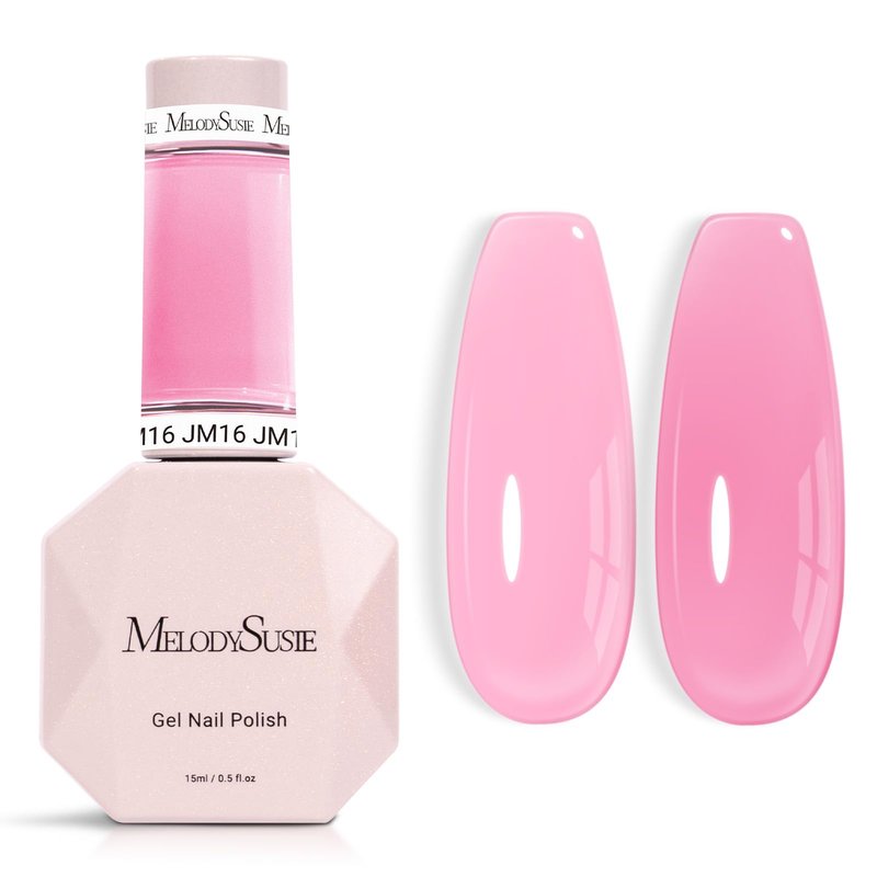 MelodySusie Jeweliver Gel Nail Polish, 0.5Fl.oz Berry Pink Gel Polish Pastel Nude Color Sheer Translucent Soak Off UV LED Light Cure Gift Nail Art Manicure DIY at Home JM16