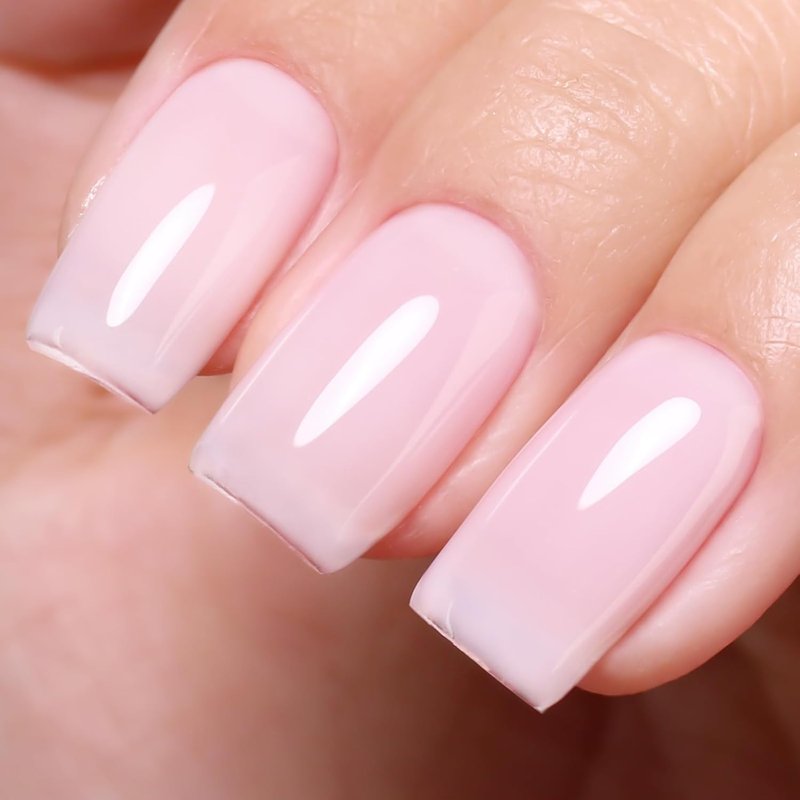 Light Pink Jelly Gel Nail Polish - Milky Pink Sheer Translucent UV Gel for Nail Art | 10ML Soak Off