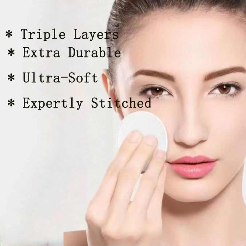 Organic Cotton Round (300 Count) Makeup Remover Cotton Pads, Hypoallergenic, Lint Free, 100% Cotton,for Makeup Removal, Nail Polish Removal and Facial Cleansing