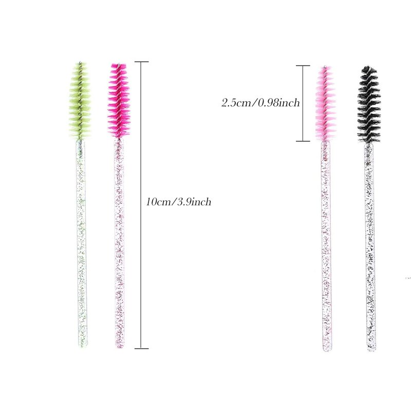 Skiennix 300Pcs Disposable Eyelash Mascara Brushes - Perfect for Eyelash Extensions & Makeup | 6 Color Options