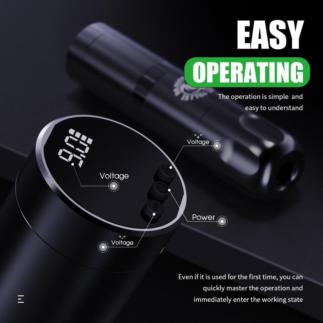 Dragonhawk X3 Cordless Tattoo Gun Kit Rotary Cartridge Machine with 2 Batteries for Long Session 10Pcs Needles Complete Beginner Supplies for Lining Shading