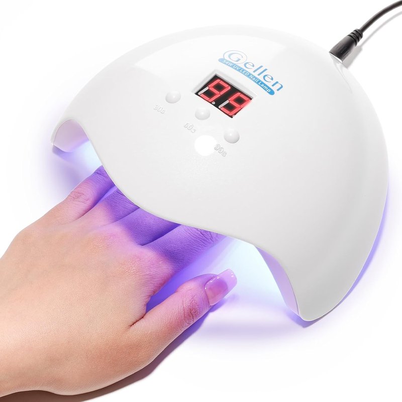 Gellen 54W UV Nail Lamp - Auto Sensor with LCD Display & 3 Timers | Fast Curing Gel Polish Dryer, White