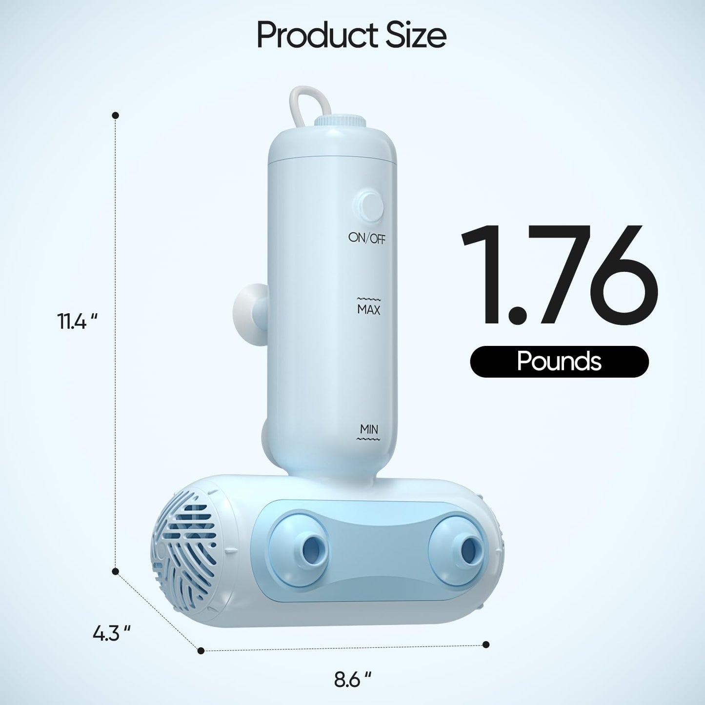 Bath Jets for Tub, YOLID Portable Bath Spa Massager with Jet&Bubble Modes, 3-Speed Adjustable Dual Nozzles Rechargeable Bathtub Bubble Jet for Muscle Relaxation, Bathtub Jacuzzi at Home
