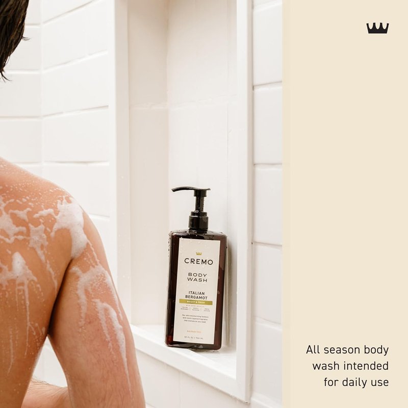 Cremo Italian Bergamot Body Wash for Men - Rich Lathering Formula, 32 Fl Oz