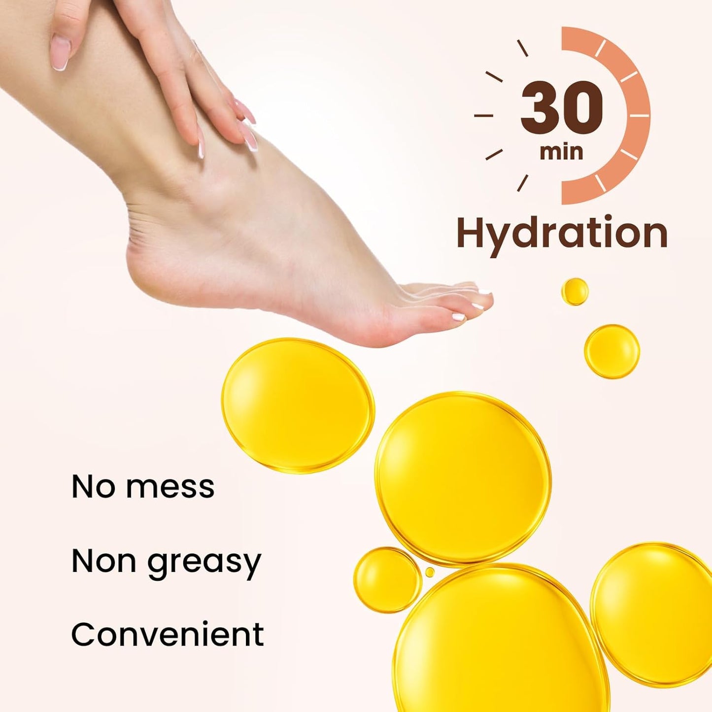 Skiennix Moisturizing Foot Mask - Hydrating & Restoring Treatment with Lavender, Shea Butter, Jojoba Oil | 6 Pack for Dry Cracked Feet