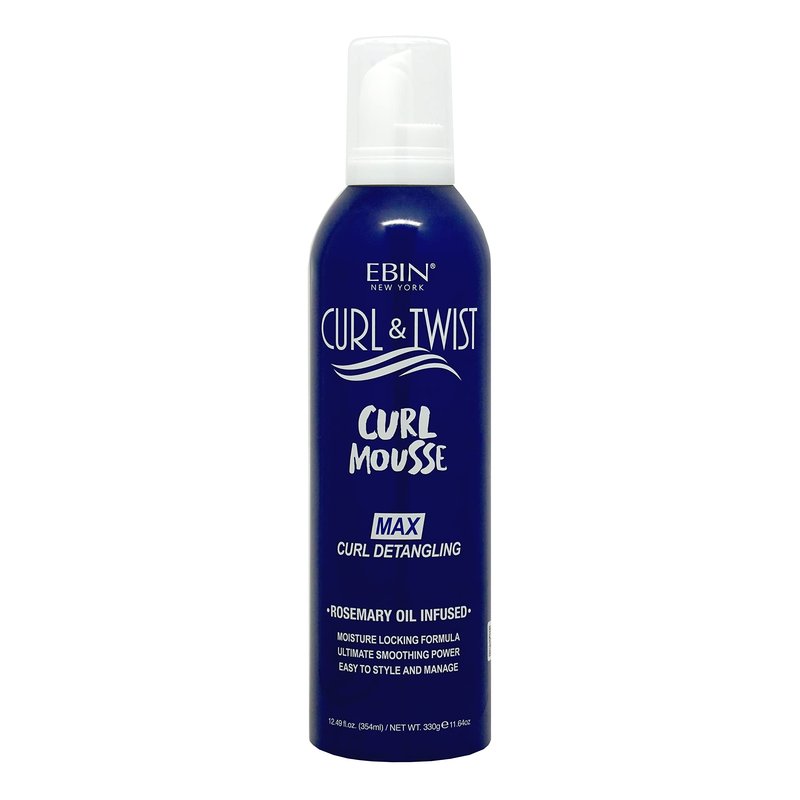 Curl & Twist Supreme Curl Detangling Mousse 12.49 fl oz/354ml Infused with Rosemary, Olive, and Castor Oil Adds Moisture to Prevent Dryness Enhances Curl Definition and Manageability Lightweight