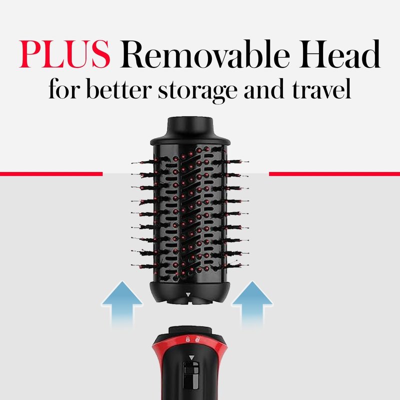 REVLON One Step Volumizer Plus Hair Dryer & Styler - Fast Salon-Style Blowouts, Travel-Friendly (Black)