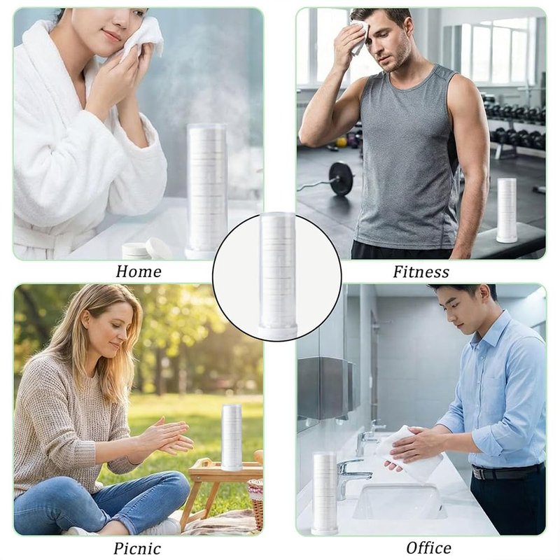 Skiennix Disposable Compressed Face Towels - Hot Facial Towel Refills | 120 Pcs for Smart Warmers