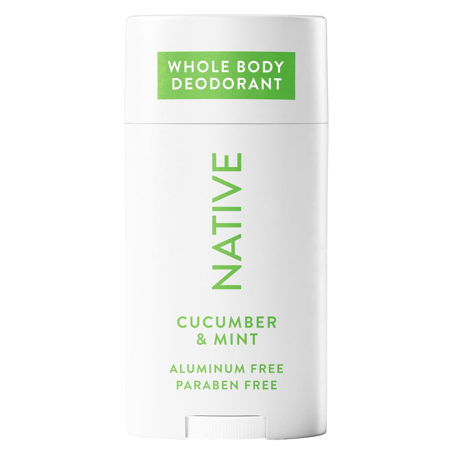 Native Whole Body Deodorant, Cucumber & Mint Scent, 72 Hour Odor Protection for Pits, Privates & More, Aluminum Free Deodorant for Men & Women with Coconut Oil & Shea Butter, 2.3oz