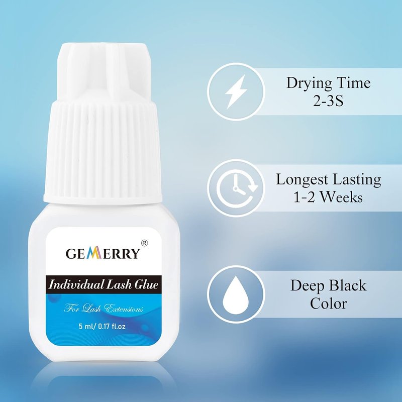 Eyelash Glue for Cluster Extensions - Long Lasting Adhesive for Self Application | 5ml - Black