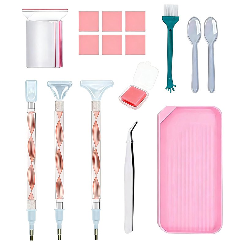 Rhinestone Pickup Tool Set - 3Pcs Dual-Ended Applicator Pens for DIY Nail Art | Shiny Diamond Dotting Tools