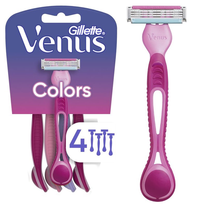 Gillette Venus Simply3 Women's Disposable Razors - 4 Count Pack for Smooth Shaving