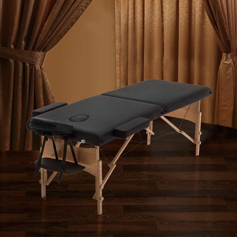 FDW Massage Bed - Portable 28-Inch Wide Lash Table | Height Adjustable, Foldable Spa Table with Bag