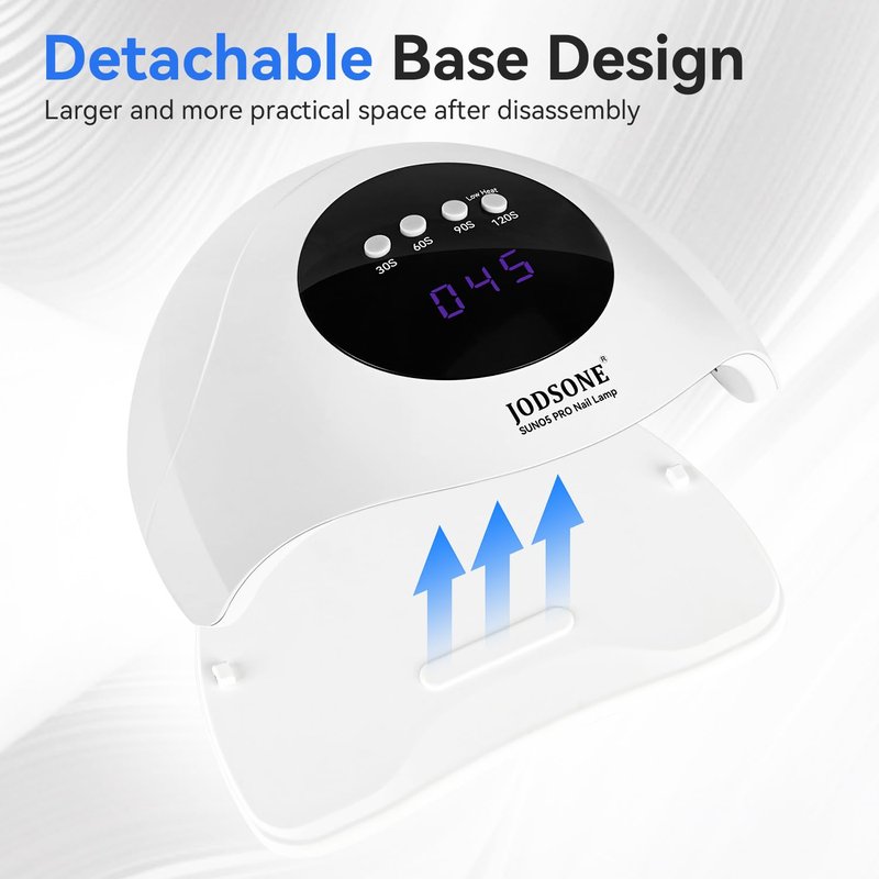 JODSONE Quick U V LED Nail Lamp with 4 Timer Settings Auto Sensor Nail Dryer White