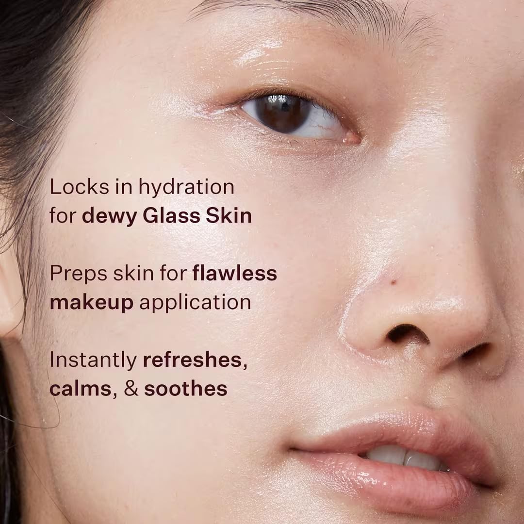 Peach & Lily - Glass Skin Veil Mist (3.38 ounces) - Hydrate & Glow - Facial Mist - Weightless - Cucumber Water, Lotus, Peach, Reishi Mushroom - Self Care - Vegan & Cruelty Free - Korean Beauty