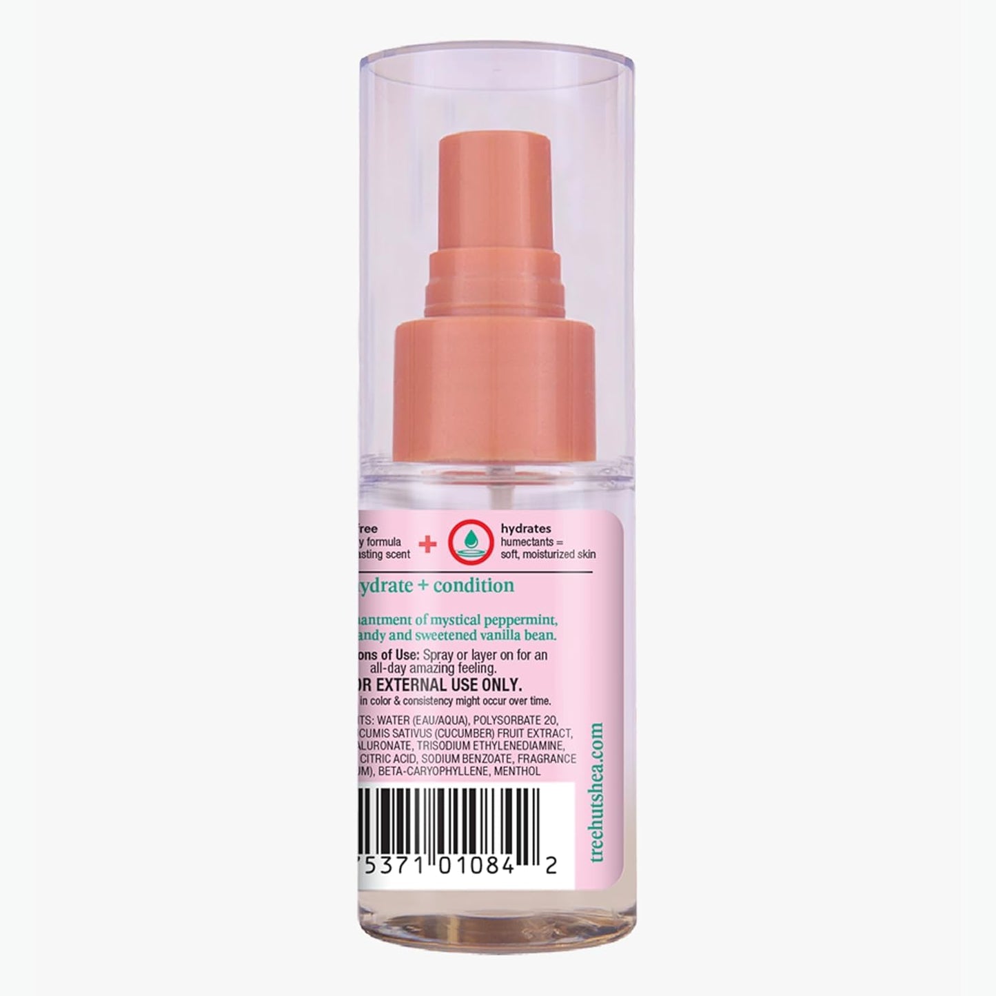Tree Hut Mini Merry Mint Hair & Body Mist, Refreshing Body Spray, Layer with Favorite Scents, Travel Size, 1.26 fl oz