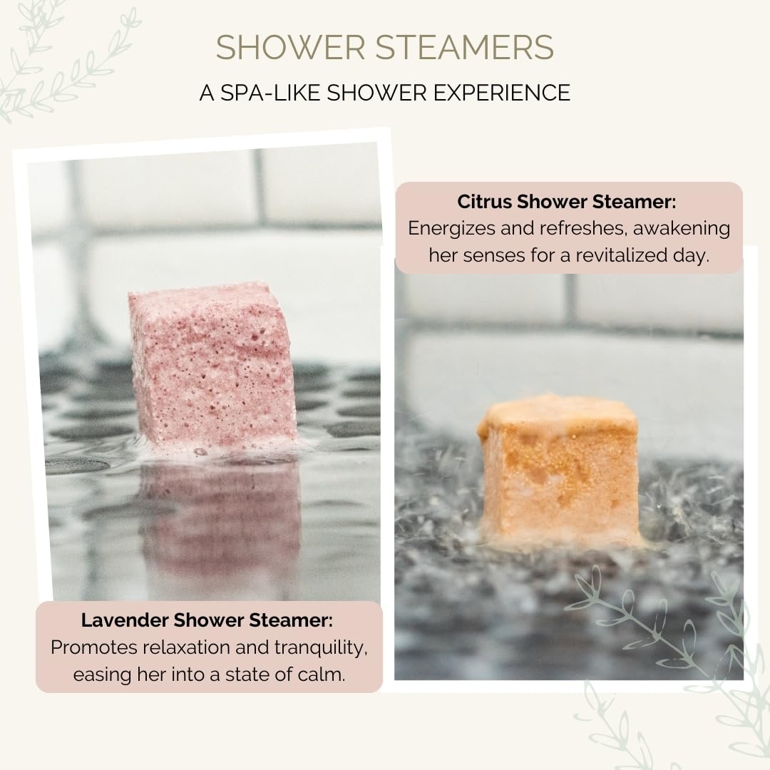 Self Care Gift Basket for Mom: New Mommy Care Package Pampering Gift Set with Bath Accessories and Natural Skincare Products. Our Spa Day Kit for Women is the ideal Birthday Gift Basket for her.