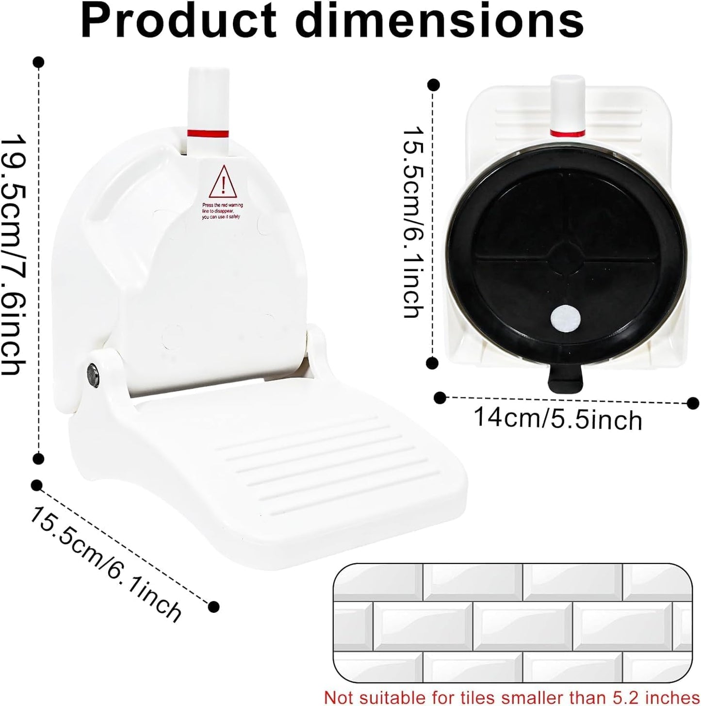 Skiennix Shower Foot Rest - Foldable Anti-Slip Tool for Easy Leg Shaving | Portable for RV & Travel