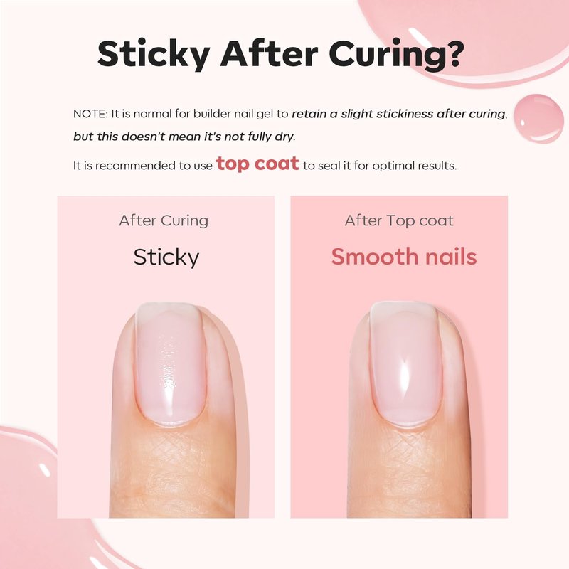 modelones Builder Nail Gel, 8-in-One Barely Pink Builder, Sheer Pink Rubber Base Gel Polish, LED Lamp Cured Color Base Hardener Strengthener Apex Building Extension for Girls DIY Salon Home