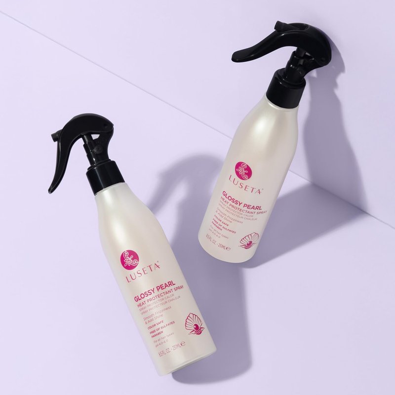 Luseta Glossy Pearl Heat Protectant Spray - Smoothing Thermal Protection for All Hair Types | 8.5oz