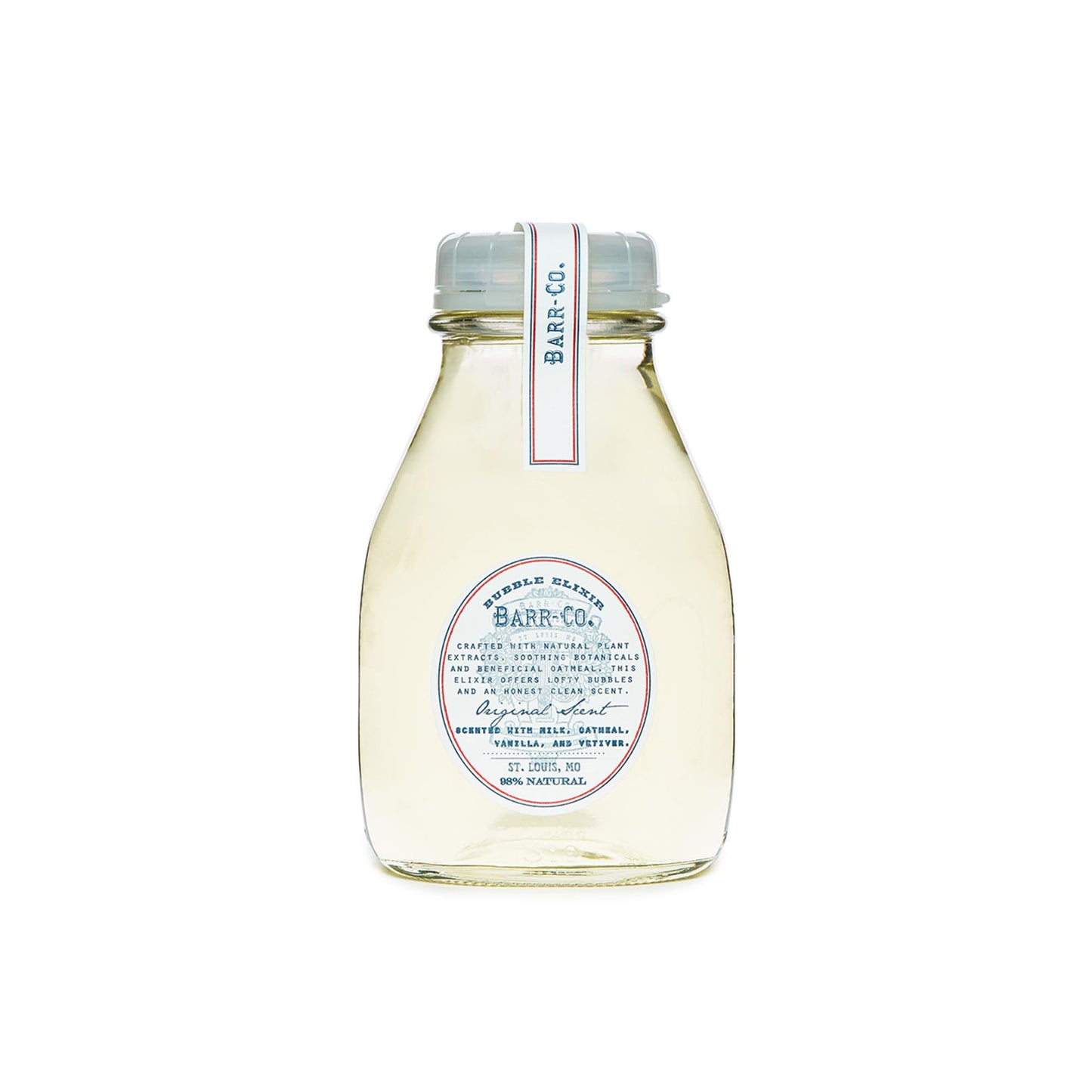 Barr-Co. Original Scent Bubble Bath Elixir, Vanilla Coconut Bath Soap with Oatmeal and Vetiver, Relaxing Bath Products for Women & Men, Natural Bath Soak, 16 fl oz