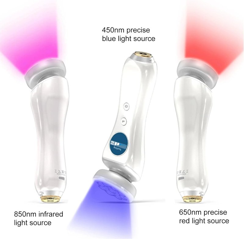 Skiennix 5-in-1 Beauty Massager - Facial & Neck Care with Red Light, Thermal, Vibration | Skin Detection Function