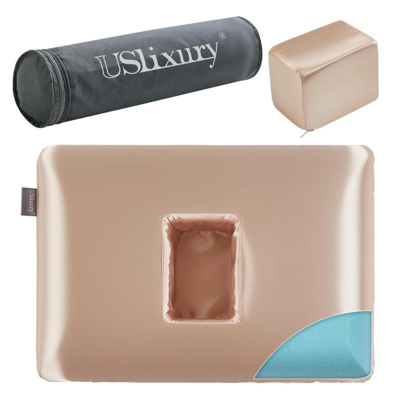 USlixury® Ear Piercing Pillow for Side Sleepers with Off-Center Hole