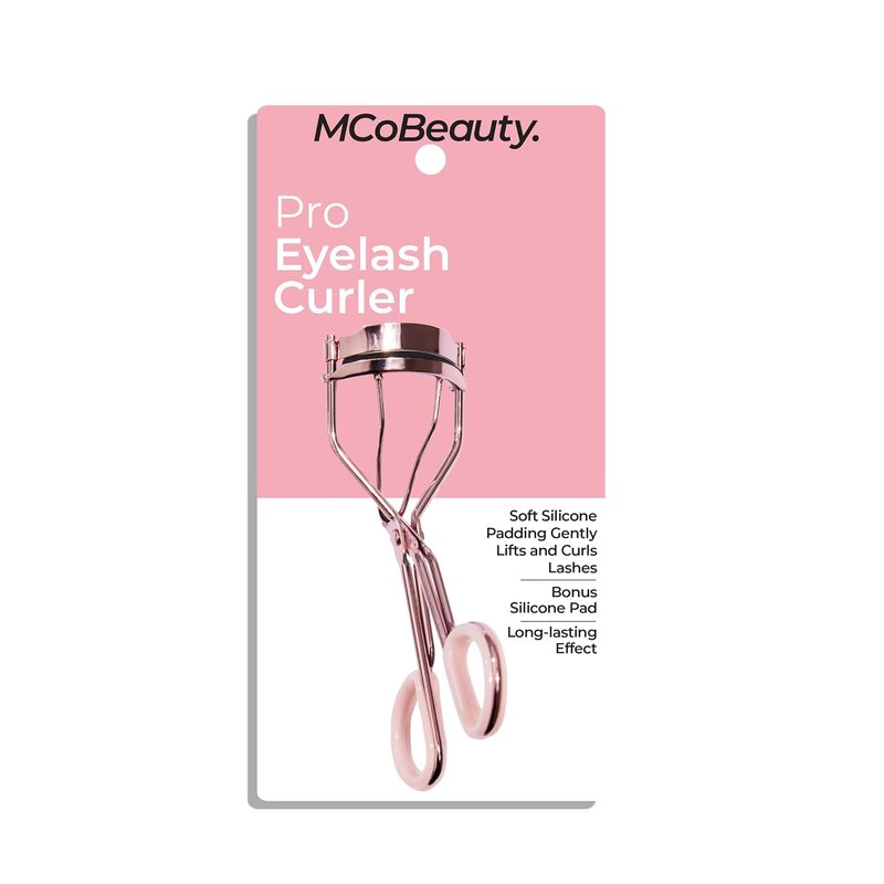 Pro Eyelash Curler - Rose Gold Curling Tool for Long-Lasting Lash Lift | Premium Silicone Pad