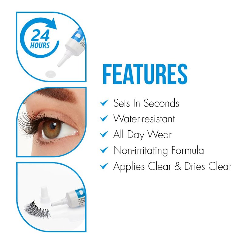 DUO Strip Lash Adhesive – Long-Lasting Clear Eyelash Glue for False Lashes | 0.25 oz