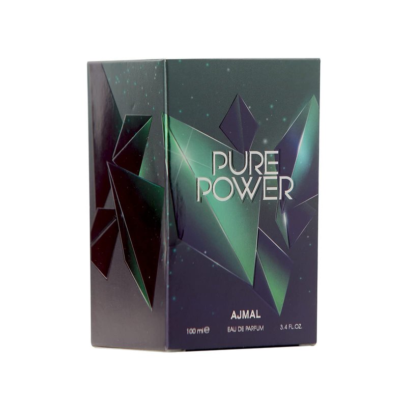 Ajmal Pure Power Eau de Parfum 3.4 oz / 100 ml for Men | Fresh Spicy Woody Fragrance with Citrus, Lavender & Tonka | Long-Lasting Luxury Scent from Dubai