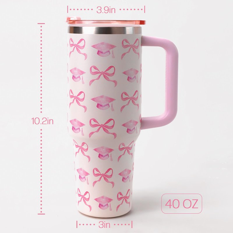 ORIENTAL CHERRY Graduation Gifts - 40oz Tumbler Bouquet Gift Kit - Class of 2026 Gift Ideas for Her Women Girls Funny Congrats Grad Gifts for 6th 8th Middle High School College